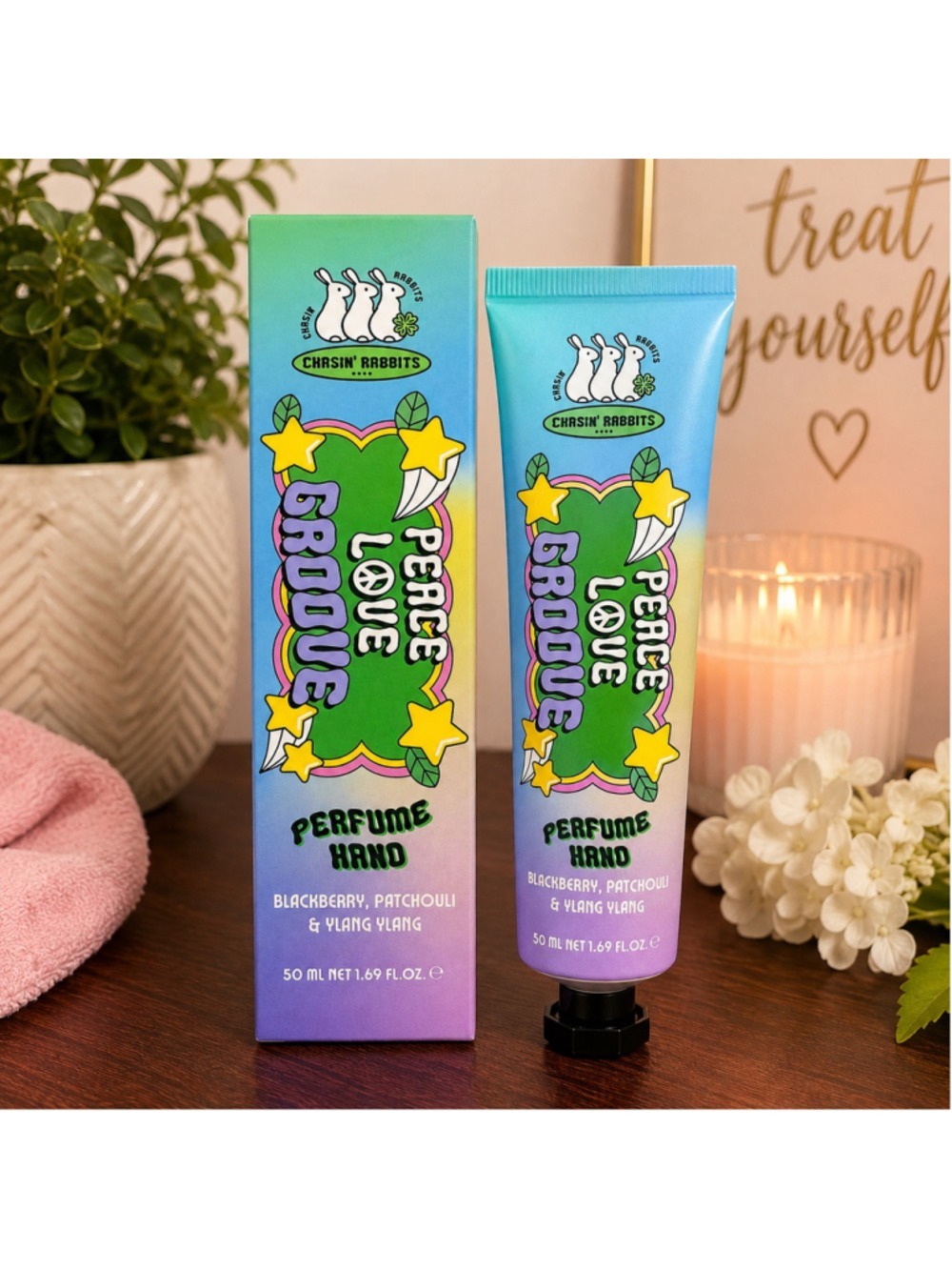 Chasin’ Rabbits Peace Love Groove Perfume Hand Cream 50ml Vegan
